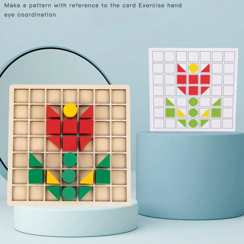 Early Education Wooden Block Toys Creative Children's Intelligence Shape Matching Logic Stacking Tower Montessori Concept