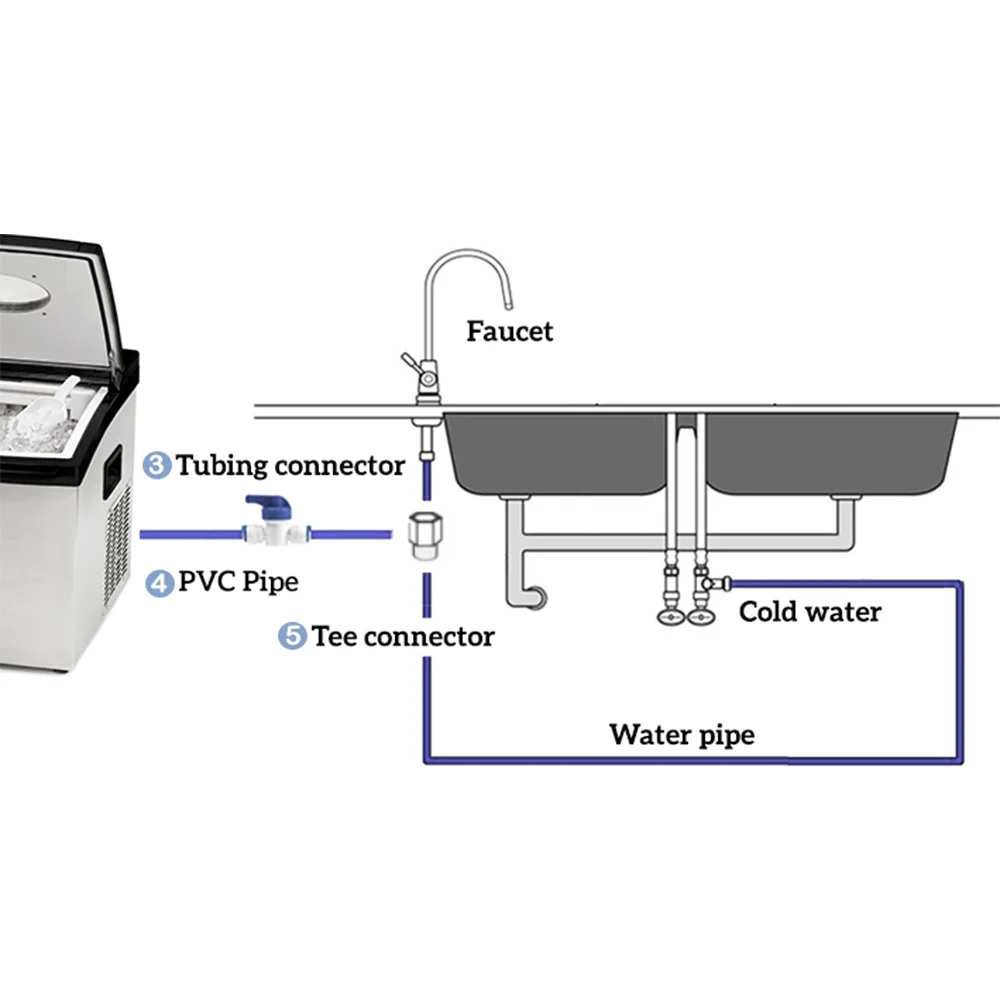 The Best Selling Countertop Portable Home Ice Cubic Maker with Making Ice Electric Stainless Steel Snow Machine Push Button 150