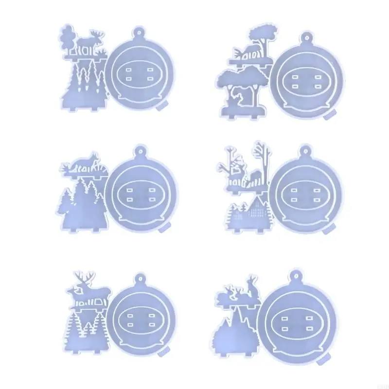 

H9ED Рождественская в форме силиконовой плесень DIY Epoxy Laste Deer Gormand Erue Decor