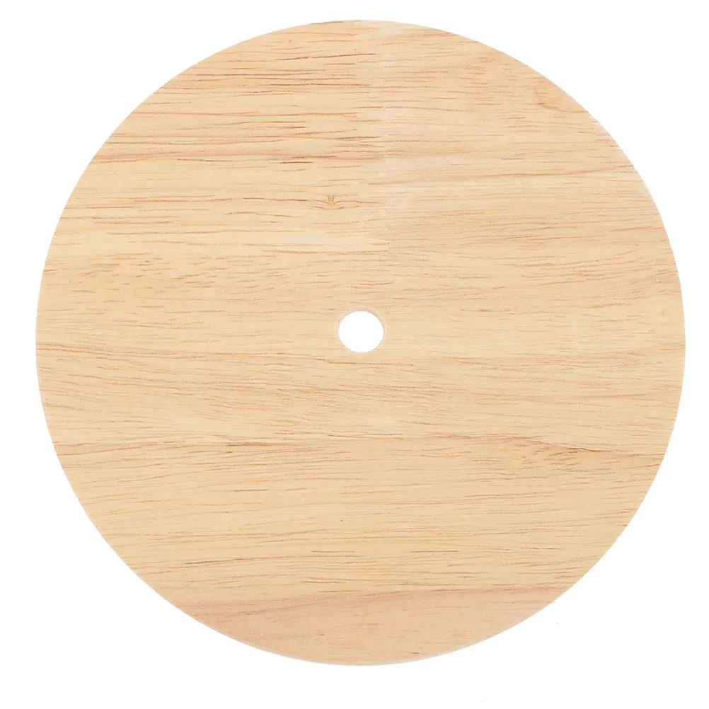 Solid Wood Table Lamp Base Round DIY Wood Lamp Base Sturdy Desktop Stand for Bedroom Living Room Office Display Light Parts