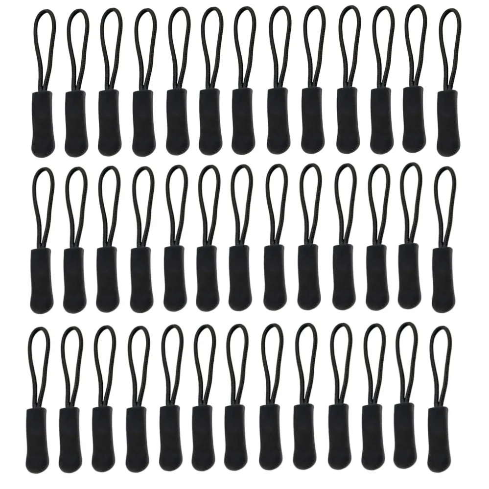 10-100 pcs Universal Zipper Puller Replacement Kit with Rope Tag Design, Multi-Purpose Cord Extender for All Bags & Clothing