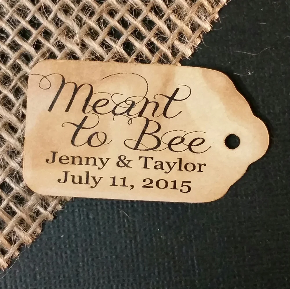 50PCS Custom MEANT to BEE (my SMALL tag) 1 1/8