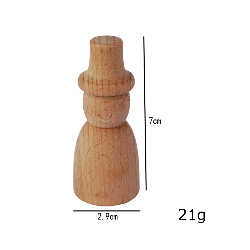 20st Houten Peg Pop Beuken Onvoltooide Houten Vormen Morden Craft Houten Losse Onderdelen DIY Accessoires voor Huisdecoratie