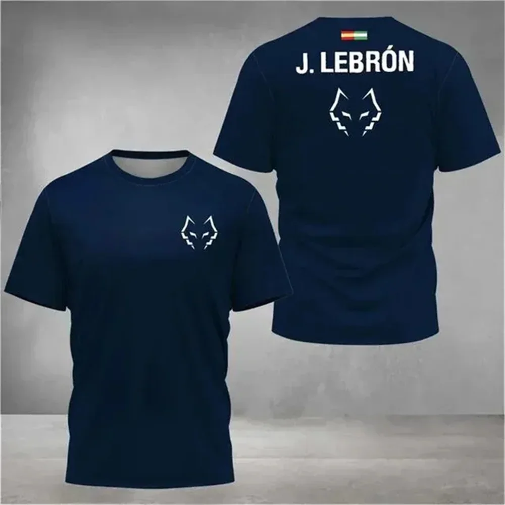 Fashion Men's 3D Wolf Graphic Short Sleeve T-shirt Color Block Soccer T Shirt Tops Outdoor Breathable Athletic Training Tee Tops