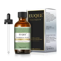 EUQEE Olio essenziale di profumo di pino foresta di bambù e teak con contagocce in vetro per aromaterapia, creazione di sapone, bombe da bagno,
