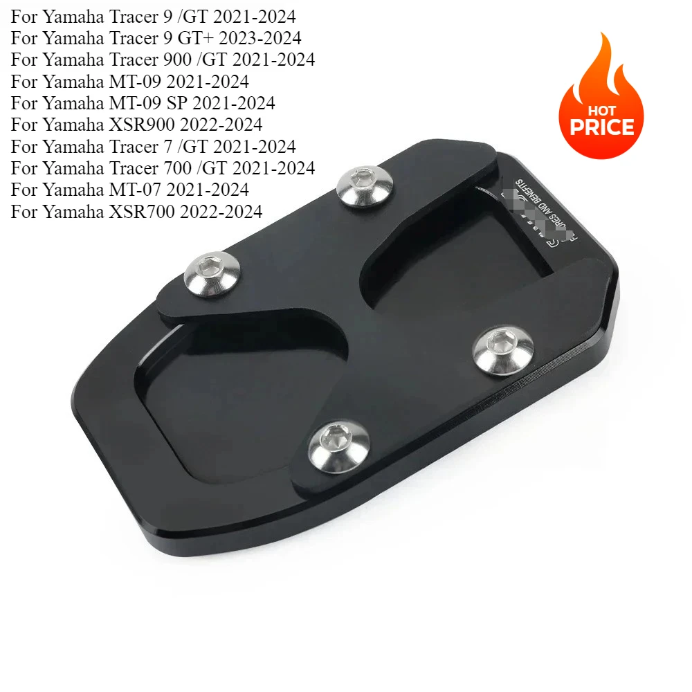 

Side Stand Extension Plate For YAMAHA MT09 MT07 Tracer 7 7GT 9 9GT+ XSR 700 900 Motorcycle Kickstand Enlarger Foot Support Pad