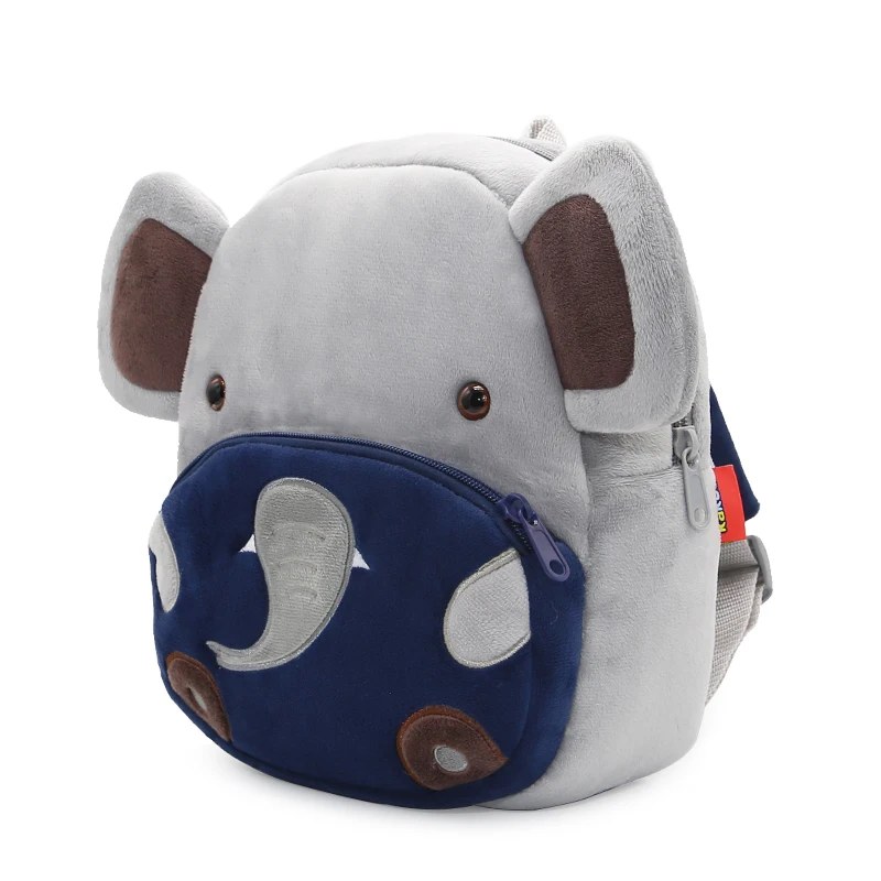 Boys Girls Backpack Cute Animal Elephant Children Plush Backpack Kindergarten School Bag