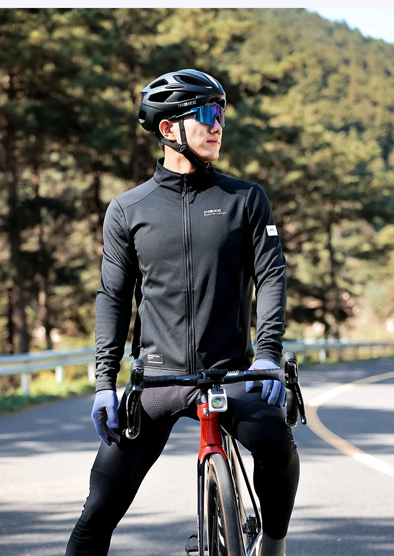 INBIKE Fleece Cycling Jackets Man Thermal Bike Softshell Jackets Windproof MTB Biking Clothing Road Bicycle Windbreaker for Men 19 S1d25907f111447eda5611439d7638c4fb