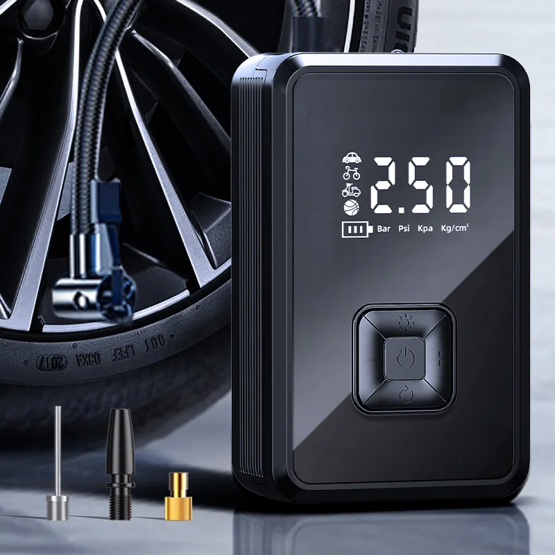

Mini Digital Air Pump 150PSI Smart Portable Air Compressor LED Light Wireless Air Compressor Cordless Tire Pump for Motorcycle