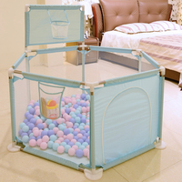 IMBABY Playpen for Children Basketball Baby Playpen Large Balls Pool Baby Playground Safety Barrier FenceBall Pit Play Zone
