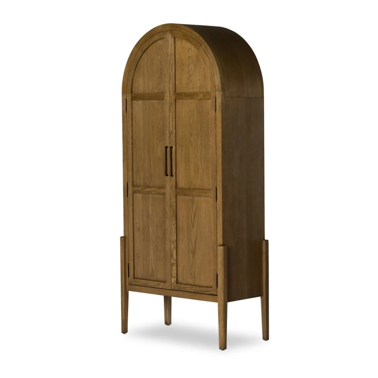 # Luxury Living Room Arched Wooden Vintage Bookshelf Cabinet Corner Library Bookcase