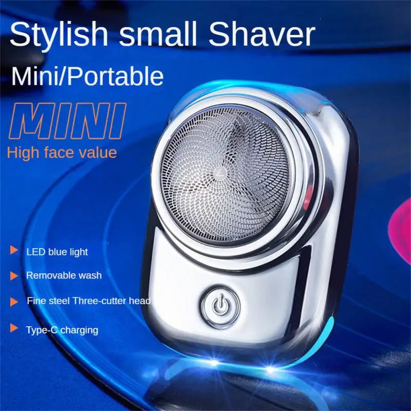 Face Beard Razor Washable Rechargeable Electric Travel Shaver Painless Mini Shave Boyfriend Gifts Razor Portable For Men