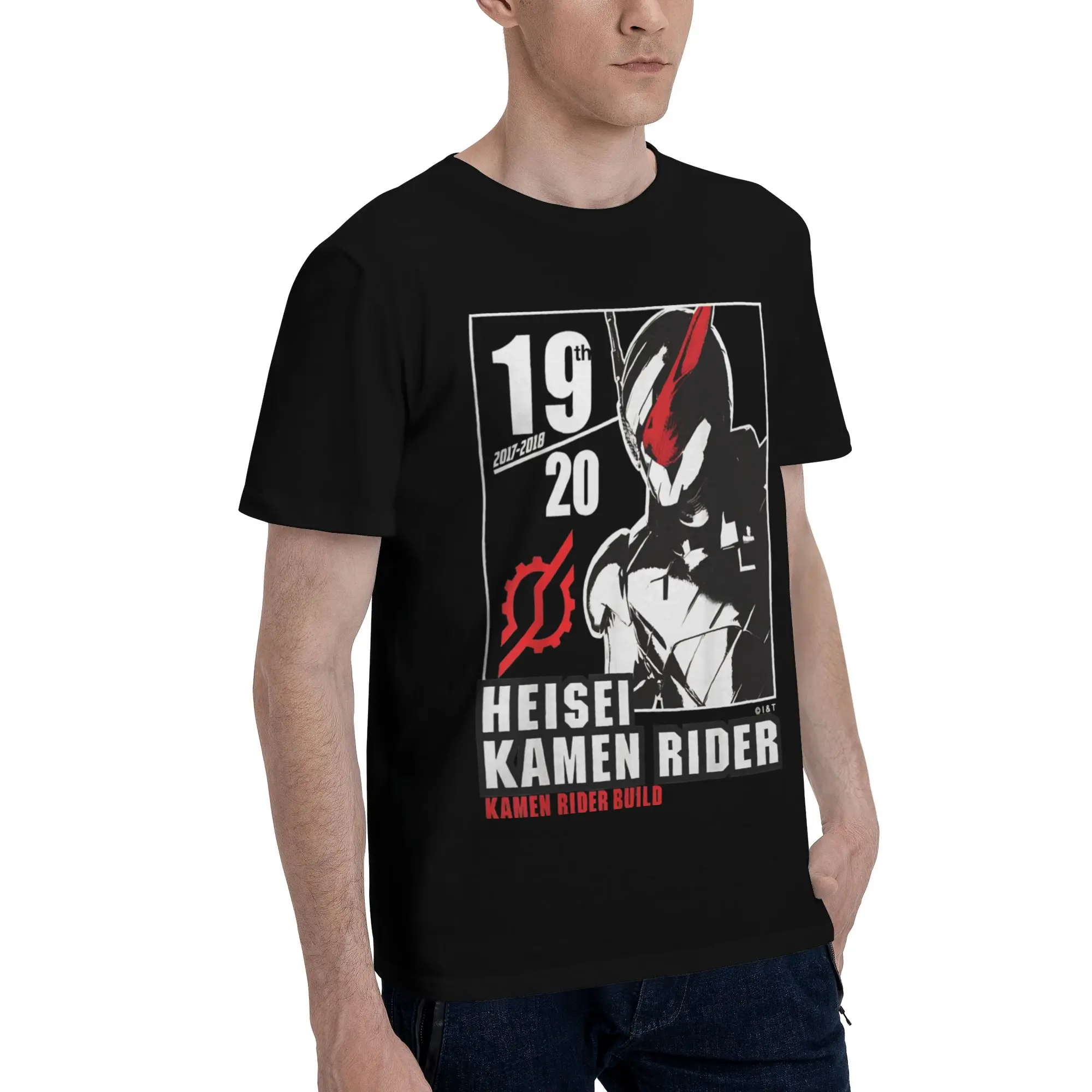 Build Heisei Men's T Shirts Kamen Rider Amazing Tee Shirt Short Sleeve Round Neck 100% Cotton Gift Tops T-Shirt