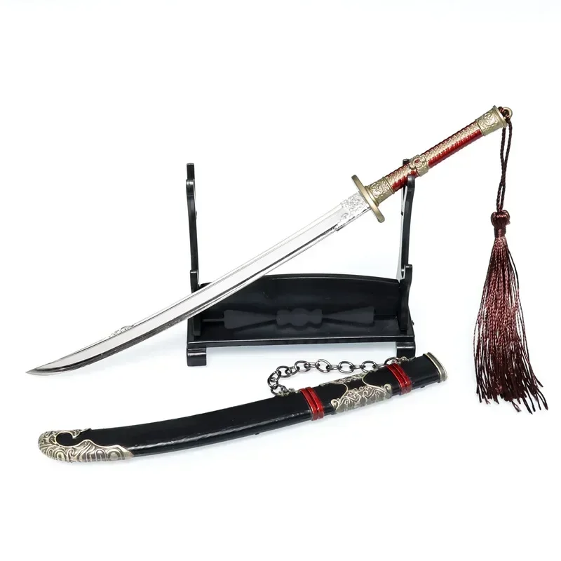 22 cm/8.66in De Vlam Imperial Guards Film Perifere Raging Mes Speelgoed Zwaard Metalen Ambachtelijke Modellen Samurai Katana met schede Geschenken