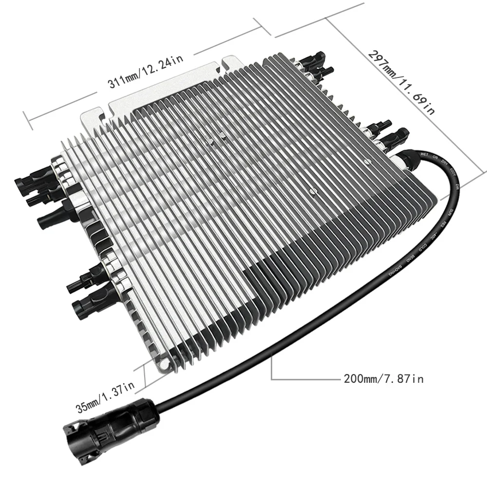 2000W Deye PV Grid on Inverter DC22-60V AC230V IP67 with WiFi Function Max Connect 4PCS 400-600W Efficient Micro Converter