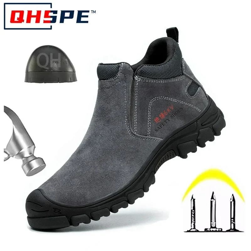 

Anti Puncture Work Boots Safety Shoes Men's Anti Scald Welding Tactical Boots New Insulation and Anti Smashing Steel Toe Caps