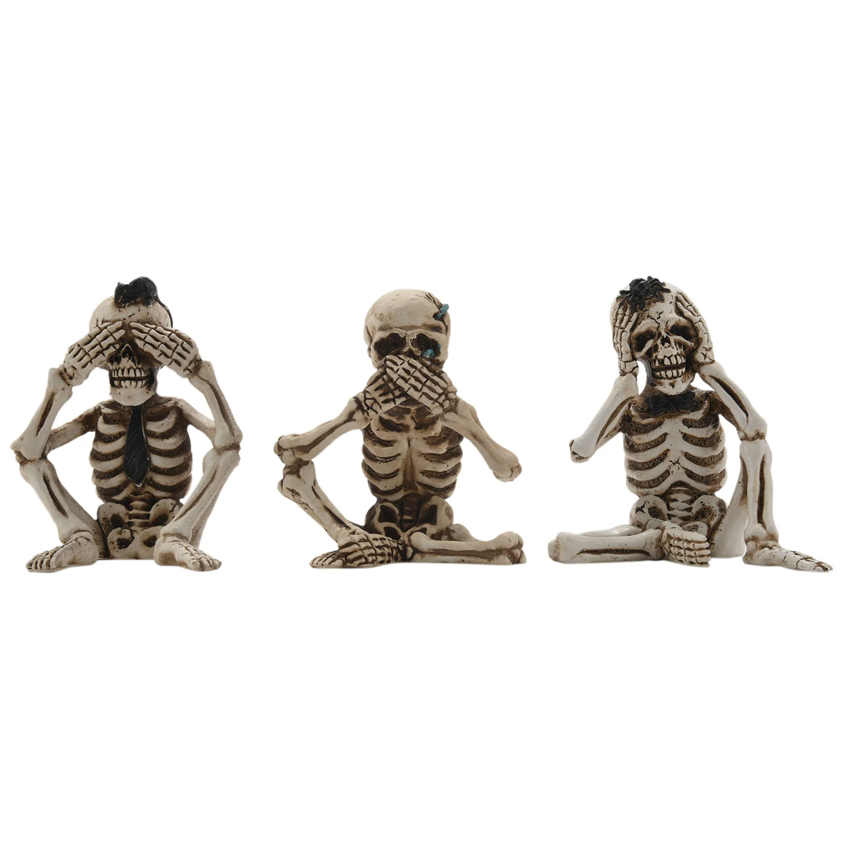 

Halloween Skeleton Ghost Skeleton Three-Piece Resin Halloween Decoration Props Haunted House Secret Room Dress Up