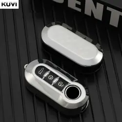 TPU Car Flip Key Case Cover Shell Fob For FIAT Ducato 500 500L Panda Grande Punto Lancia Musa Boyue Keyless Accessories Keychain
