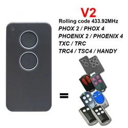 V2 PHOX 2 PHOX4 Remote Control 433.92MHz V2 PHOENIX 2 / PHOENIX 4 / TRC4 / TSC4 Garage Door Clone