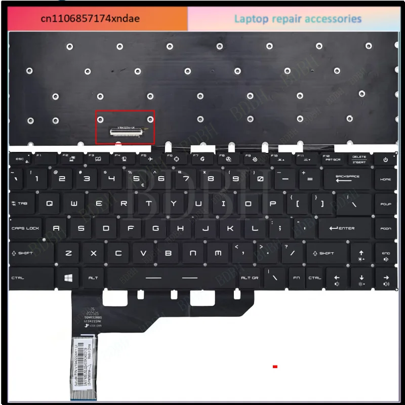 Клавиатура для MSI Raider GE67HX 12UGS 12UHS, Vector GP66HX 12UHS 12UGS, MS-1545, американская раскладка