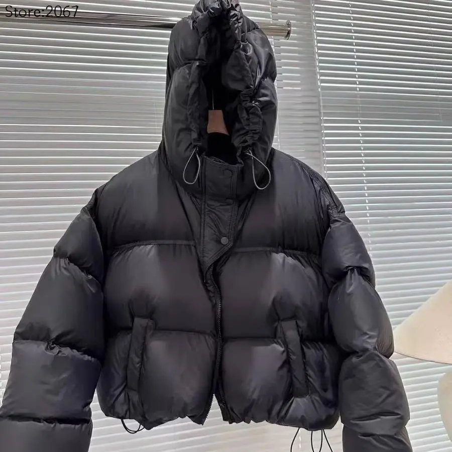 Winter Super Warm Cotton Jacket for Women Short Style with Hood Thickened Puffer Coat Fashionable Loose Fit Cotton Outerwear New