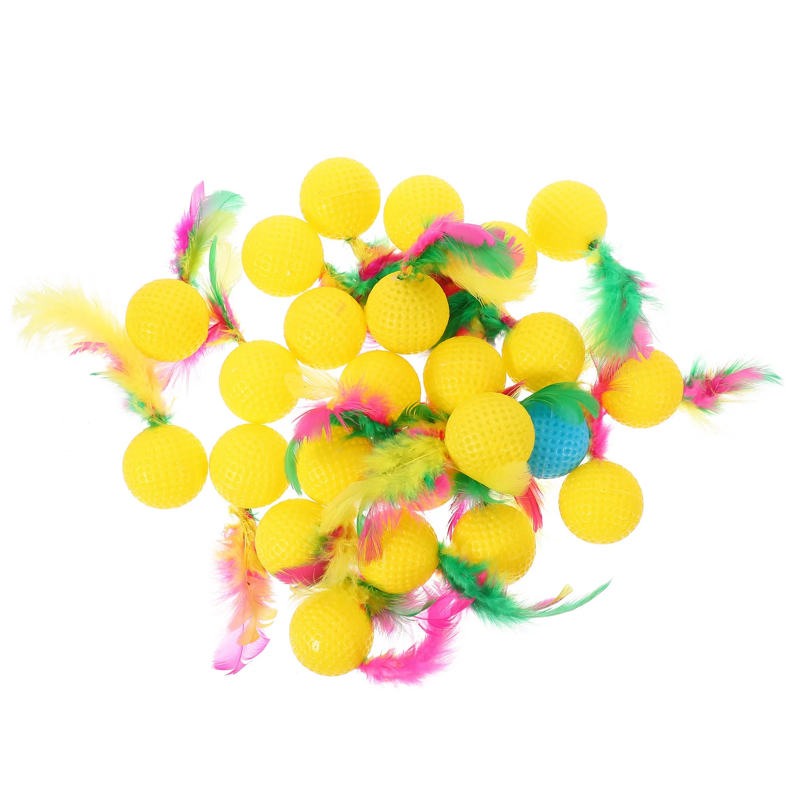 24 Pcs Badminton Cat Toy Automatic Toys Ball Feather Training Interactive Scratching Board