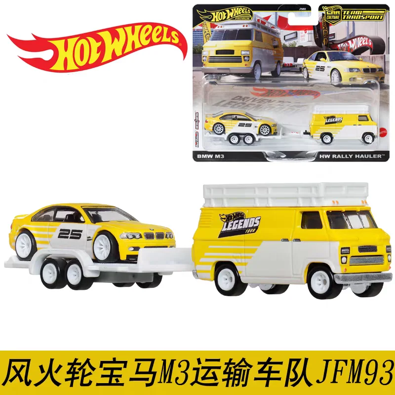 

In Stock Hot Wheels Legends Tour Team Transport 2025 - Bmw M3 And Hw Rally Hauler 1:64 Scale Toy Cars Collect Kid Festvial Toys