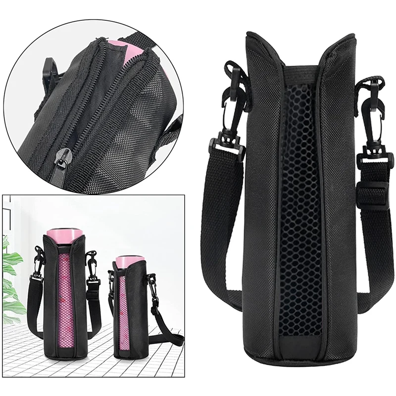 Bottle Carrier Pouch,Bottle Pouch Holder Adjustable Shoulder Strap ,Cooler Bag Daily Outdoor Activities Bottle Sleeve