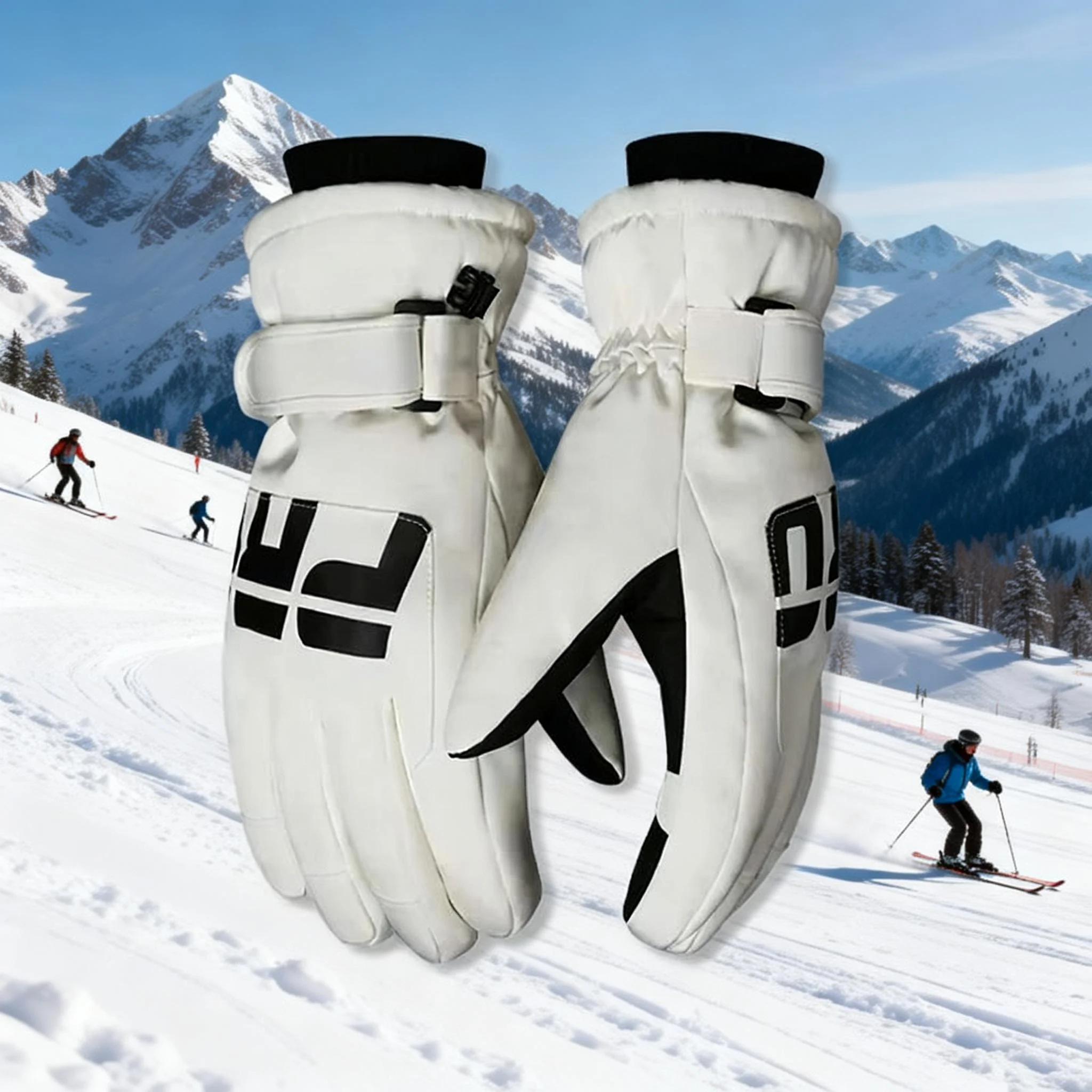 JSJM NEW Unisex Ski Gloves Warm Coldproof Waterproof Outdoor Sports Snowboard Gloves Men Women Ultra-Thick for Winter