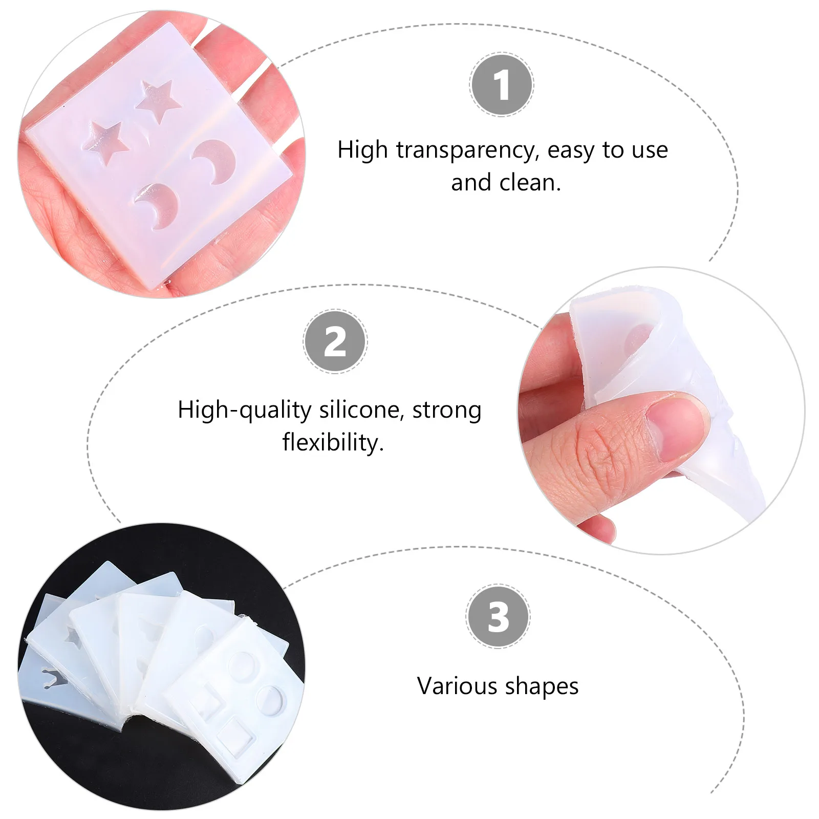 

6 Pcs Stud Mold Earring Tool Handmade Jewelry Earrings Hanging Ornament Silica Gel