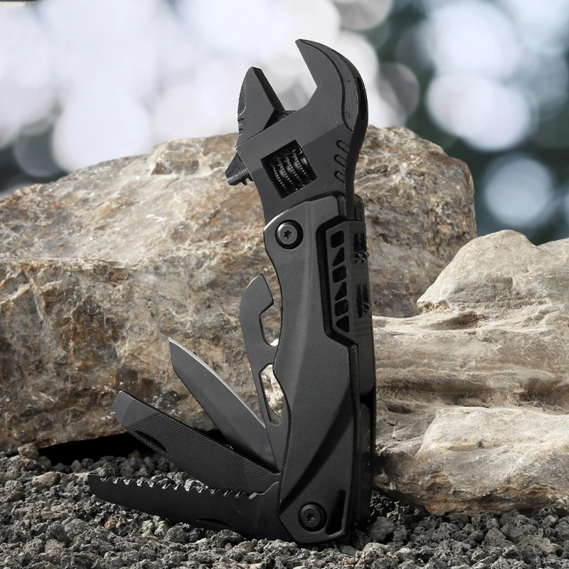 Mini Multi Functional Wrench Outdoor Screwdriver Folding Knife Saw EDC Combination Household Hand Tools