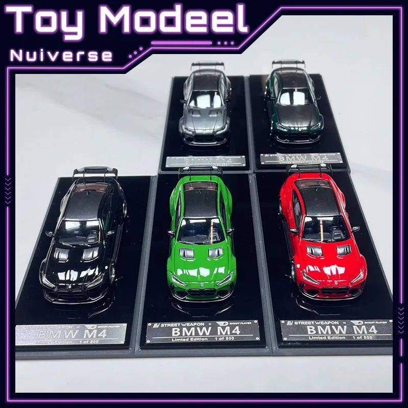 

SW 1:64 BMW M4 G82 Widebody High Detail Simulation Diecast Alloy Collectible Car Model Toy Vehicle Display Stand Perfect Gift