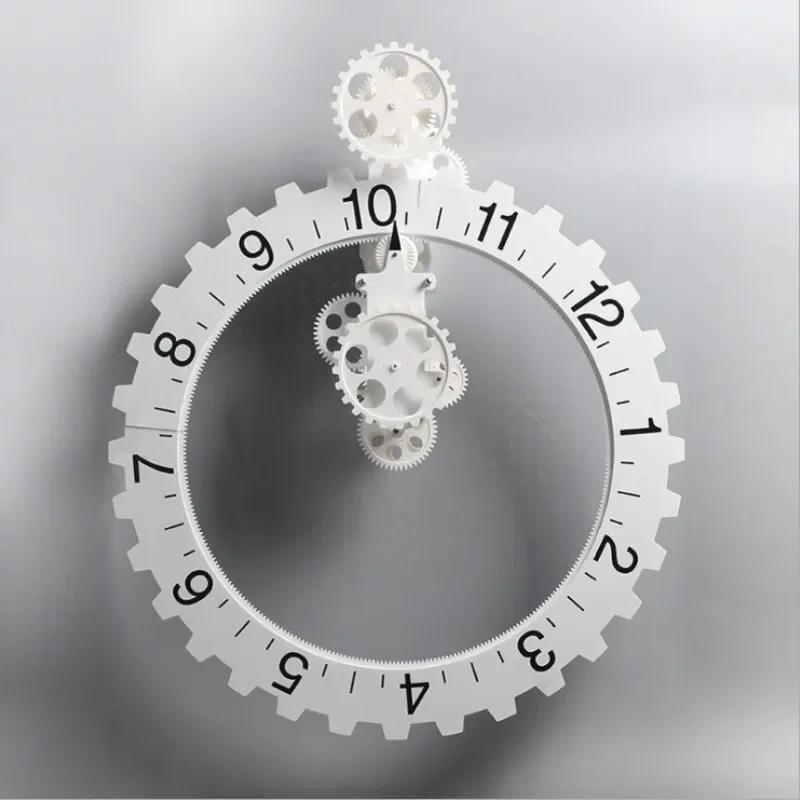 Industrial Steampunk Gear Wall Clock Artistic ABS Metal Precision Quartz Movement Timepiece for Office Living Room Home Decor