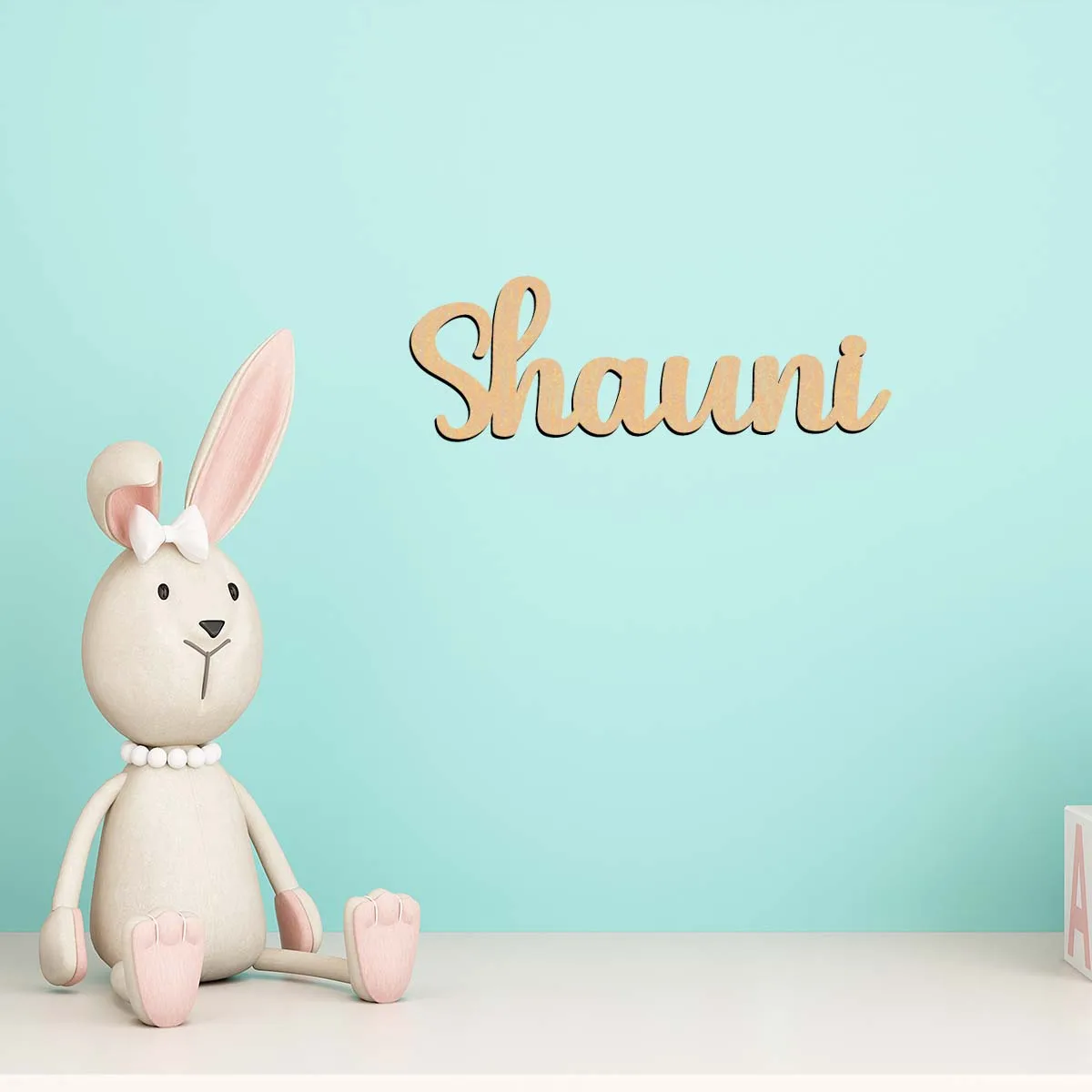 1 szt. Urocza tabliczka Shauni z możliwością personalizacji tekstu, wycinana laserowo, drewniana tabliczka, dekoracja drewniana, orientacja pionowa, dekoracja do zawieszenia na drzwiach