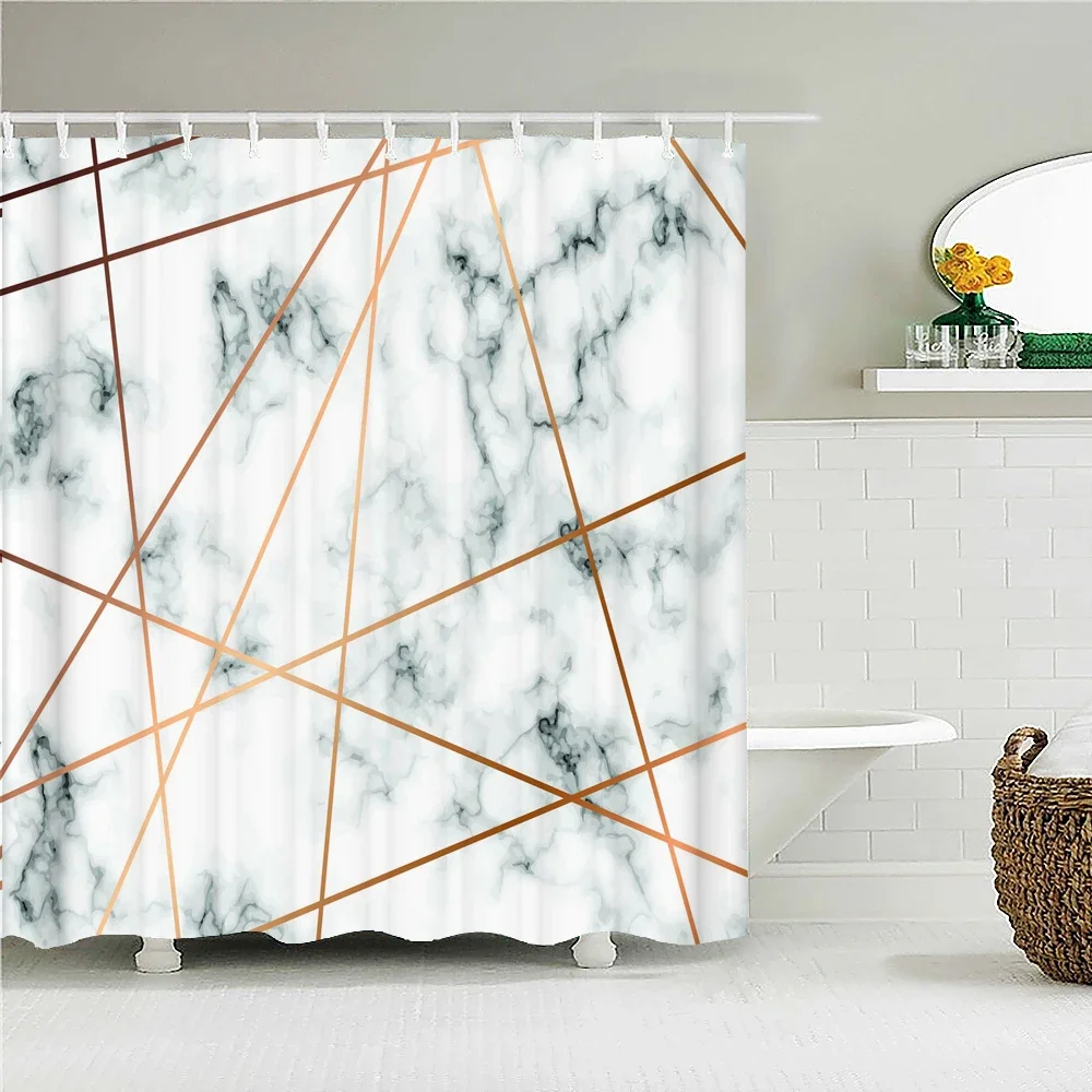 Waterproof Polyester fabric 3D Bath curtain Geometric figure for Bathroom curtain Shower curtain Long 180*200cm