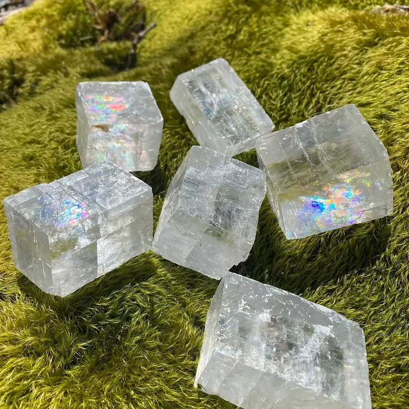 1Pc Large Natural Optical Calcite Raw Iceland Spar Crystal Minerals Specimen Healing Stones Home Decor