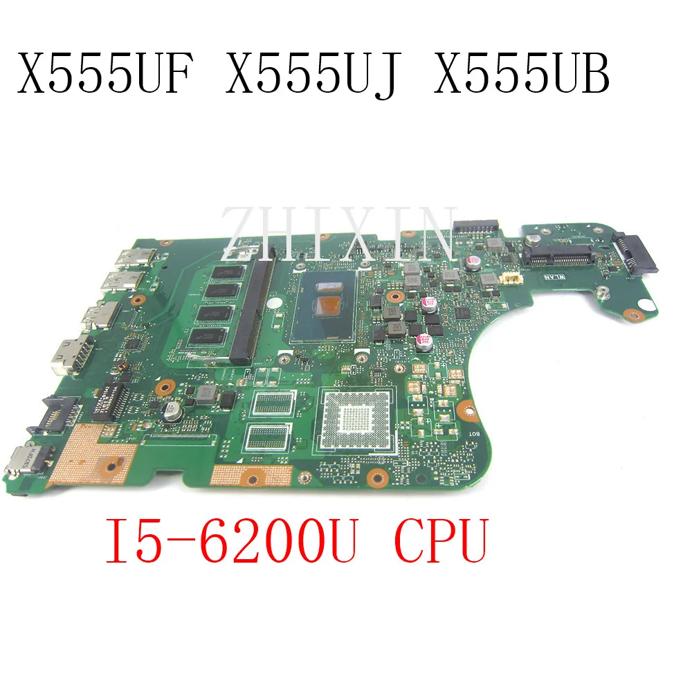 

yourui For ASUS X555UF F555U X555UB X555UQ X555UA Laptop Motherboard SR2EZ i5-6200U UMA 4G RAM X555UJ Mainboard 100% Work