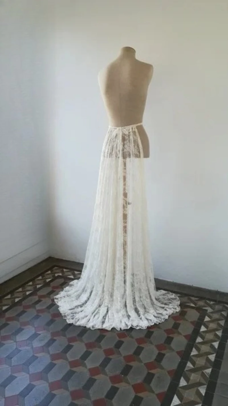 

Wedding dress train, Detachable train for wedding dress, Lace train for bridal gown, Bridal overskirt lace, Detachable skirt,