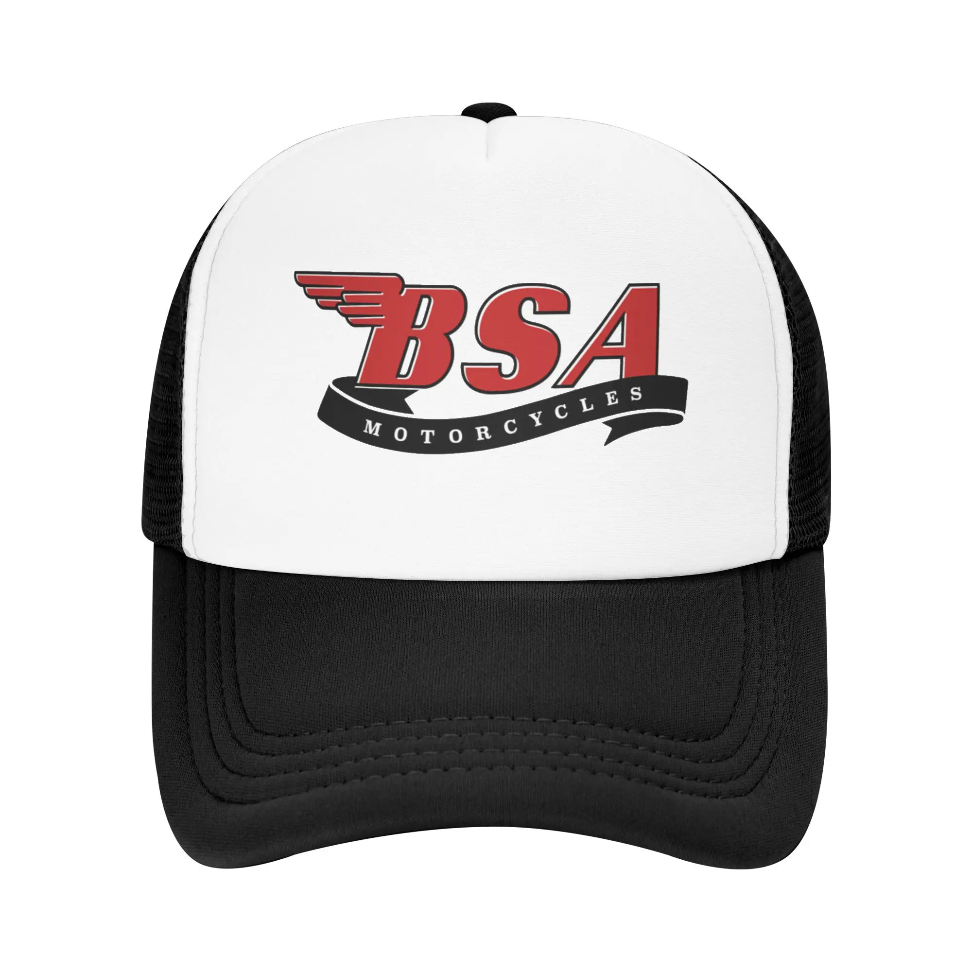 Fashion British Classic Motorcycle - BSA Goldstar Engine  Mesh baseball cap  Korean Casual Hat Men