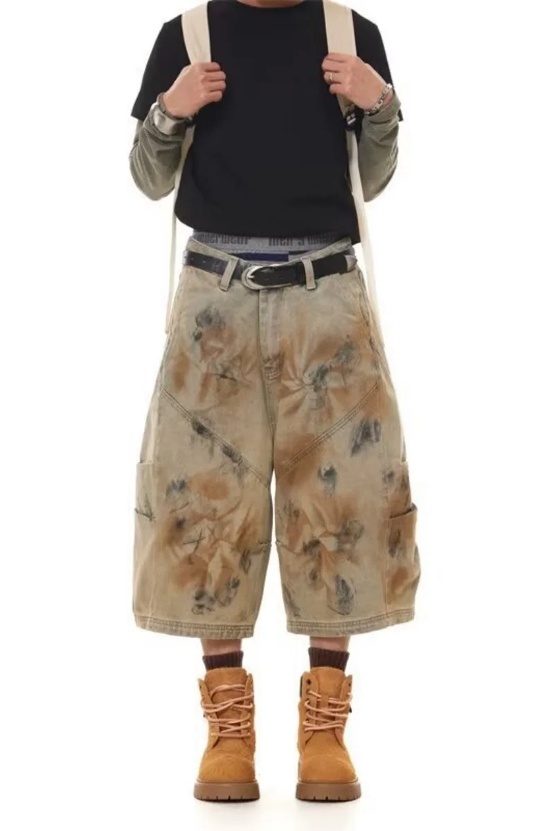 

Мужские джинсы унисекс, широкие свободные мешковатые джинсы для женщин, свободные потертые брюки-карго, модная брендовая одежда, мужская одежда, мягкие джинсы