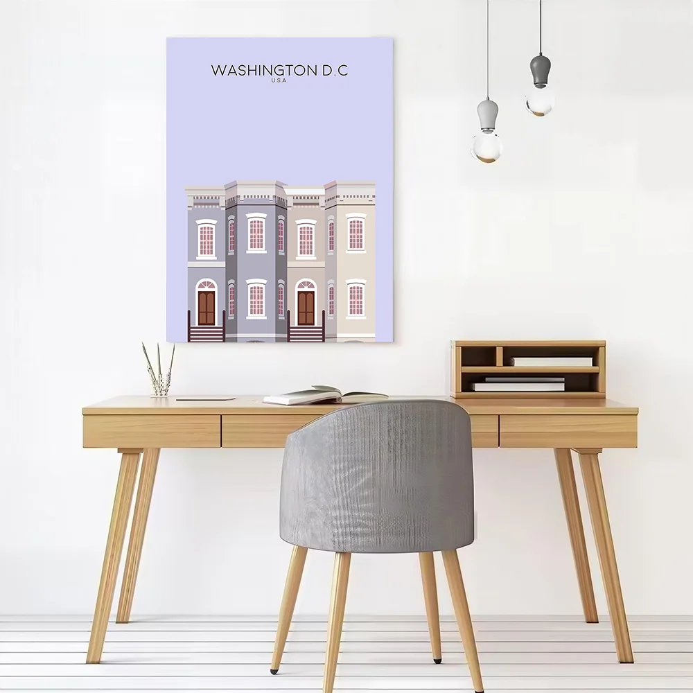 Washington Travel Snippet Canvas Poster Wall Art Customizable High Quality Printed Picture for Modern Home Decoration Ornaments