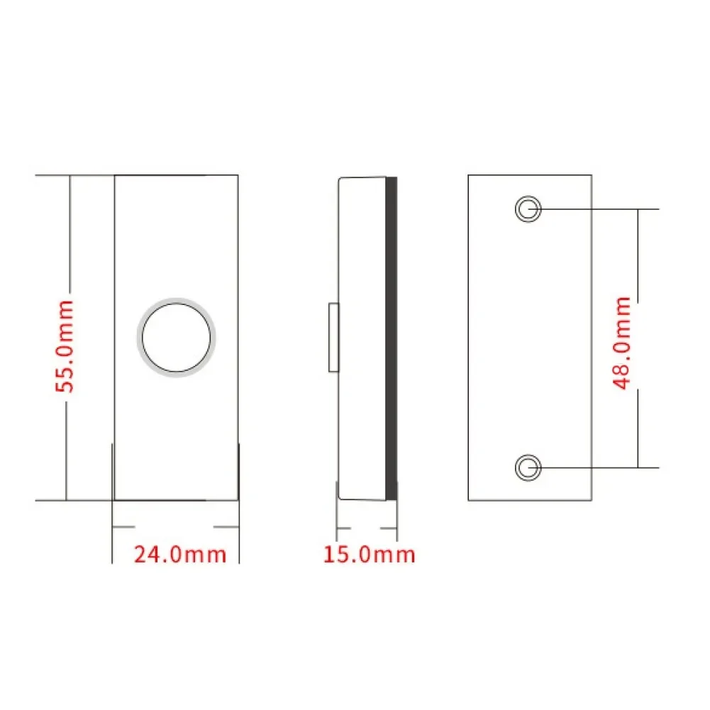 Plastic Hard Wiring Press Button Press Button Push Press White 86MMX37MMX22MM Chime Bell Door Bell Inserts Wall