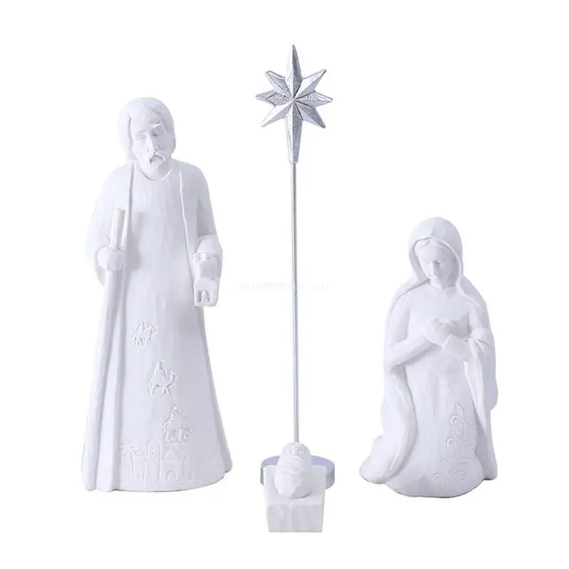 

Nativity Statue Ornaments Resin Nativity Scene Craft for Holiday Gift Giving