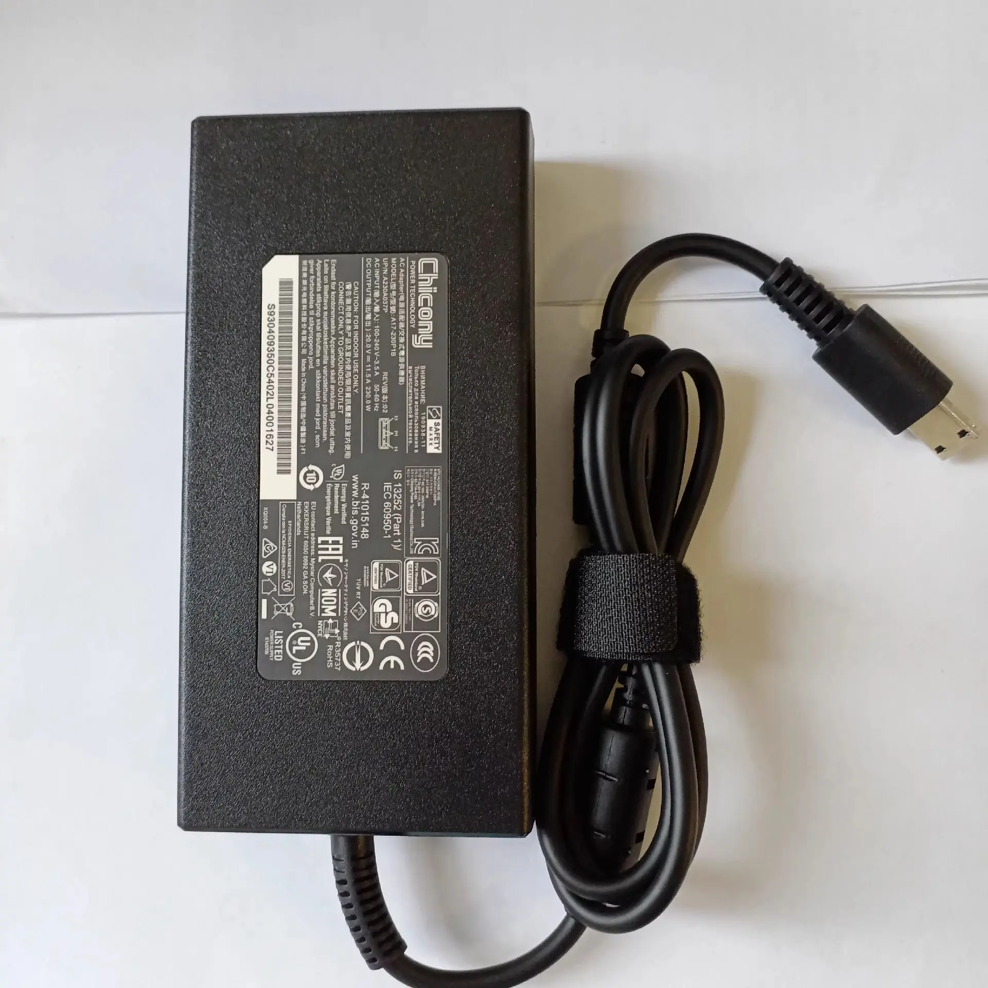 

New Chicony A17-230P1B 20V 11.5A 230W AC Adapter For MSI GP76 GE66 GE76 Gaming Laptop Power Supply Charger ADP-230GB D USB Tip