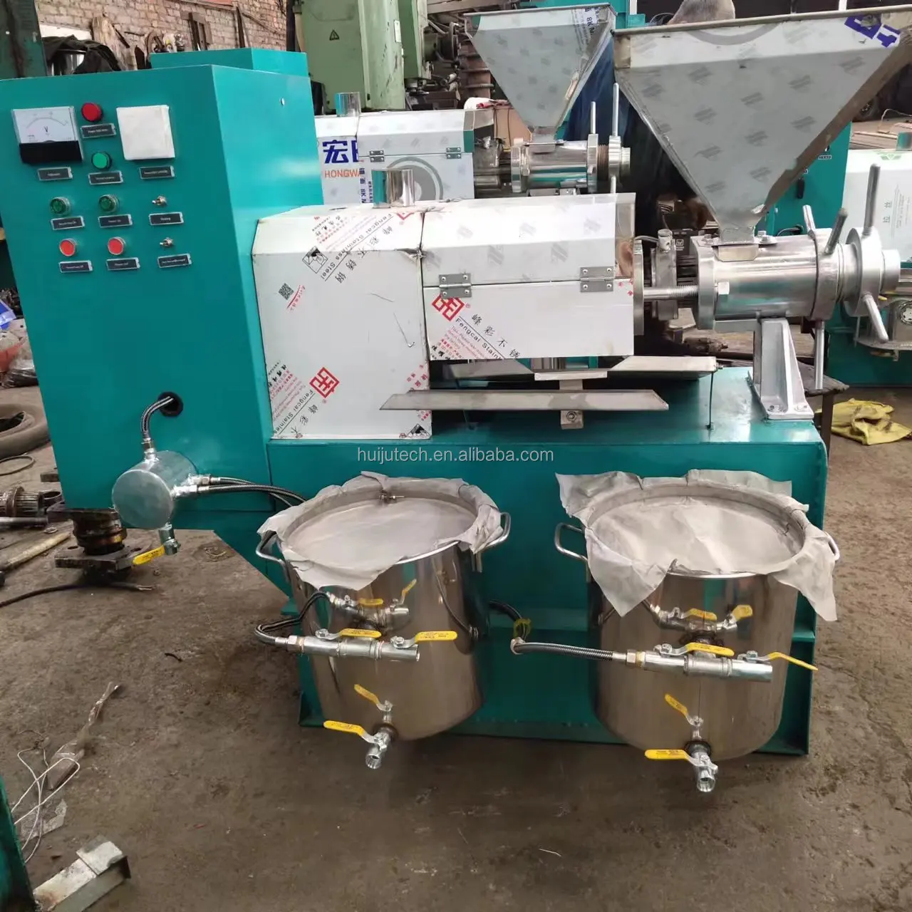 آلة استخلاص زيت البذور التجارية طارد الزيت للفول السوداني سعة كبيرة آلة ضغط زيت جوز الهند HJ-PR70C #4