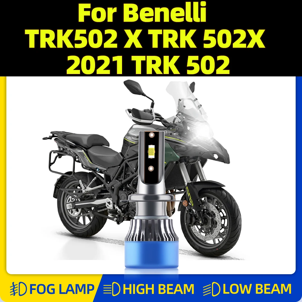 

1PC Motorcycle LED Headlight Bulb 10000LM Super Bright Moto Light 12V 6000K White For Benelli TRK502 X TRK 502X 2021 TRK 502