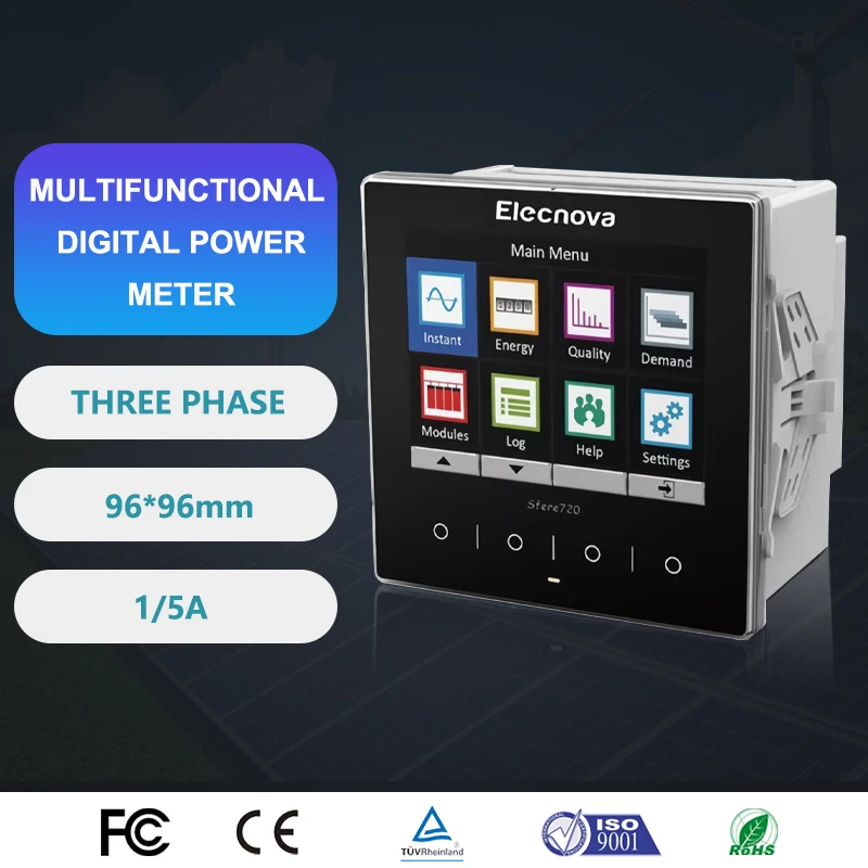 

Sfere720 63 THD Power Analyzer Electricity Factor Meter 3 Phase Energy Monitor Multifunctional Power Current And Voltage Meter