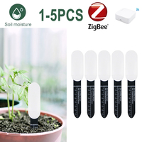 5-1pcs Zigbee Soil Moisture Sensor Smart Monitor Moisture Tester Flower Pot Soil Greenhouse Garden Planting Humidity Meter