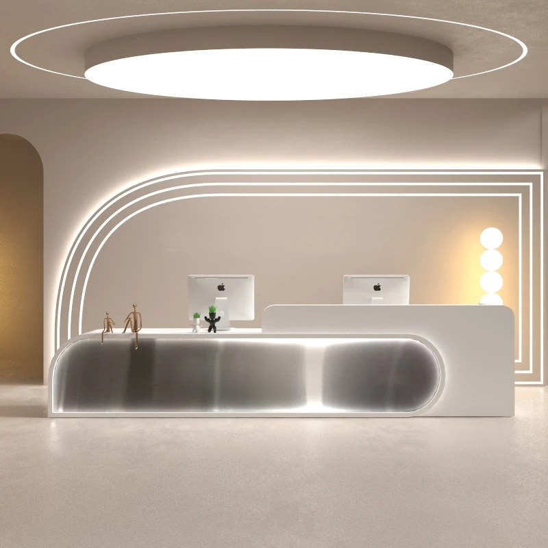 Reception Counter Cosmetics Modern Spa Furniture Beauty Salon Storage Stores Business Customer Center Desk Empfangstheke Store