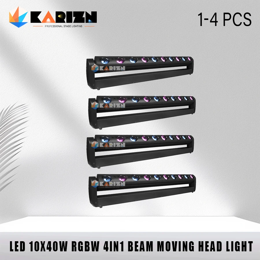 

No Tax 4Pcs NEW Mold Stage Light DMX LED 10X40W RGBW 4in1 Moving Head Light Hot Wheel Rotating LED Beam Stage KTV DJ Music Party